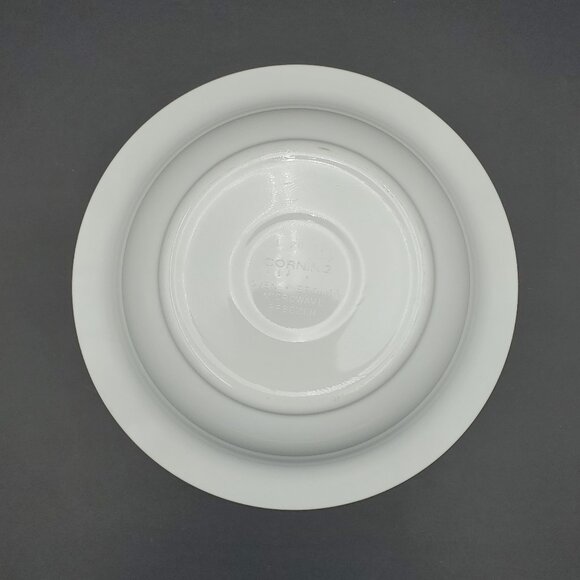 Corningware Casual Elegance White Flora Casserole Dish Corning 1Pt Round Bowl - Picture 7 of 8